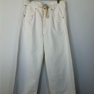 Citizens Of Humanity Cream Button-Detail Pants